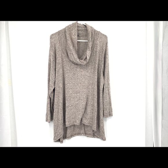 Arabella Marled Gray Cowl Neck knit Top Size 2x - Picture 1 of 6